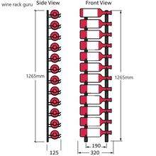 Load image into Gallery viewer, Wall Mounted wine Rack-12 Bottle Label View