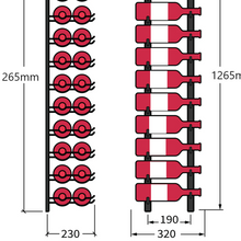 Load image into Gallery viewer, Wall mounted Wine rack - 24 bottle Label View