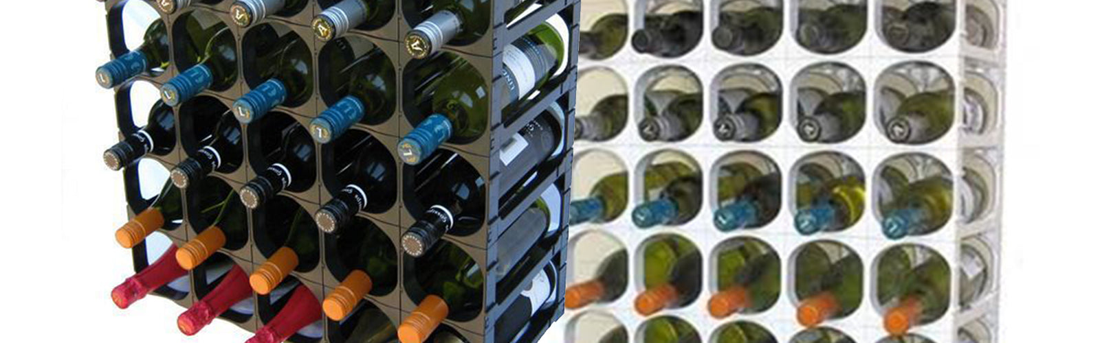 Cellarstack Modular System Wall Mounted Cellarstak™ modular wine rack system 30 and 50 bottle ...