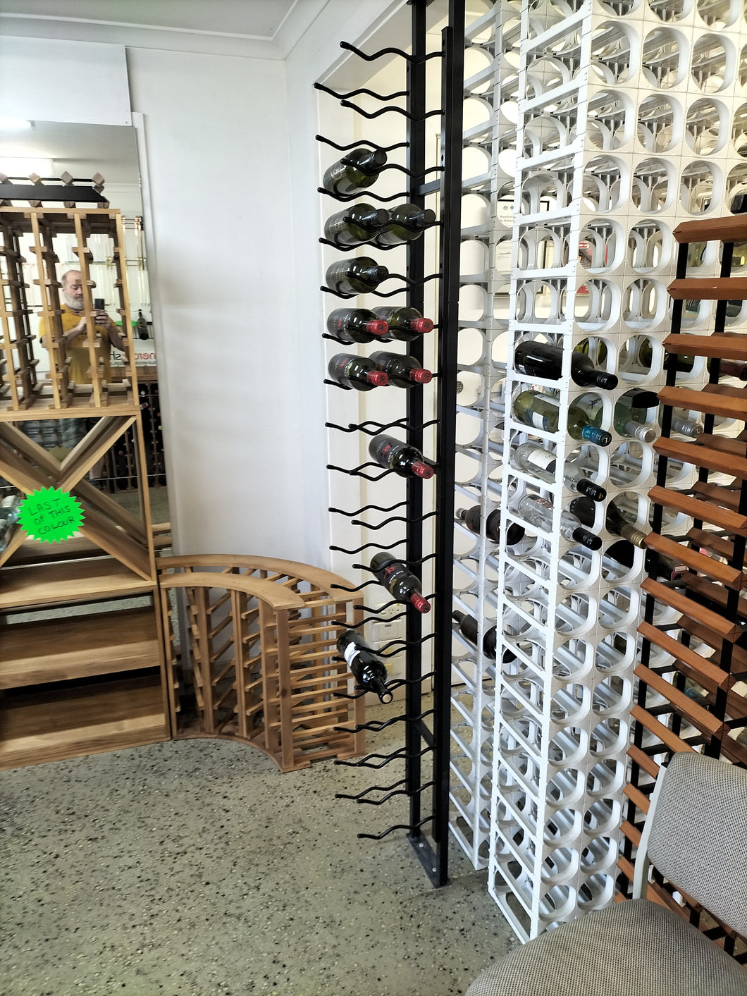 Floor-To-Ceiling Mounted Wine Rack  Frame