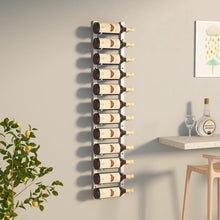 Load image into Gallery viewer, Wall Mounted Wine Rack  12 Bottle Label View Wine Rack Black or White
