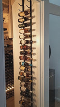 Load and play video in Gallery viewer, Wall Mounted Wine Rack  12 Bottle Label View Wine Rack Black or White
