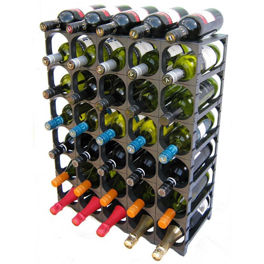 Cellarstack Modular System 35/36 Bottle CellarStak™ Modular House Pack Wine Rack 30 Pocket ...