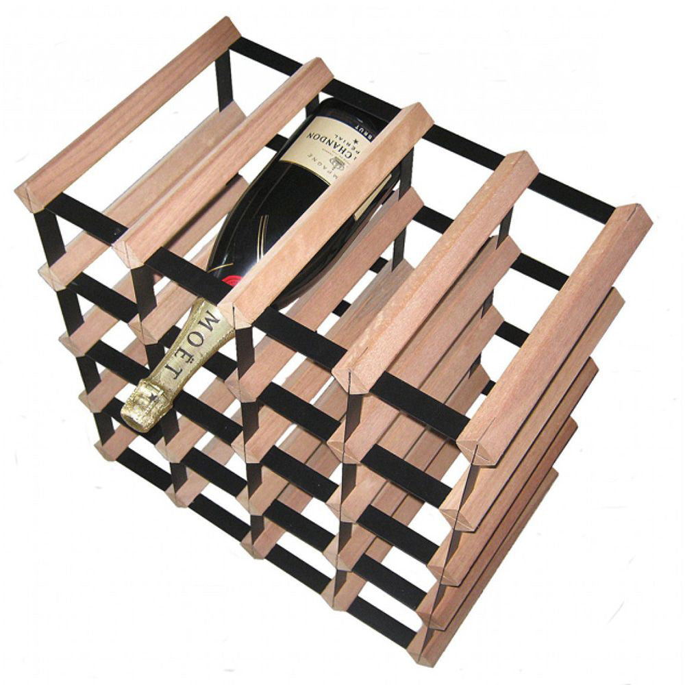 20 Bottle Timber Borders™ Magnum Wine Rack 16 pockets