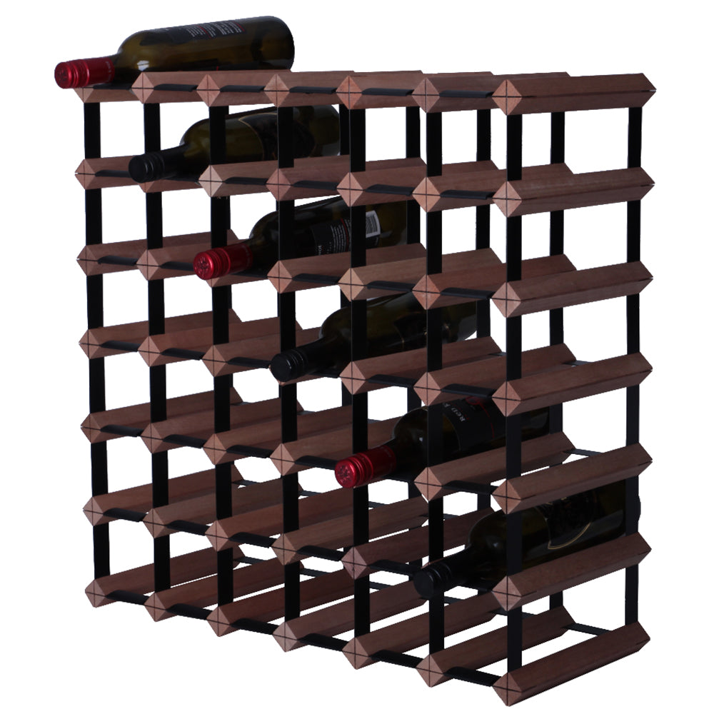 42 Bottle Timber Wine Rack - 6 x 6 Pockets