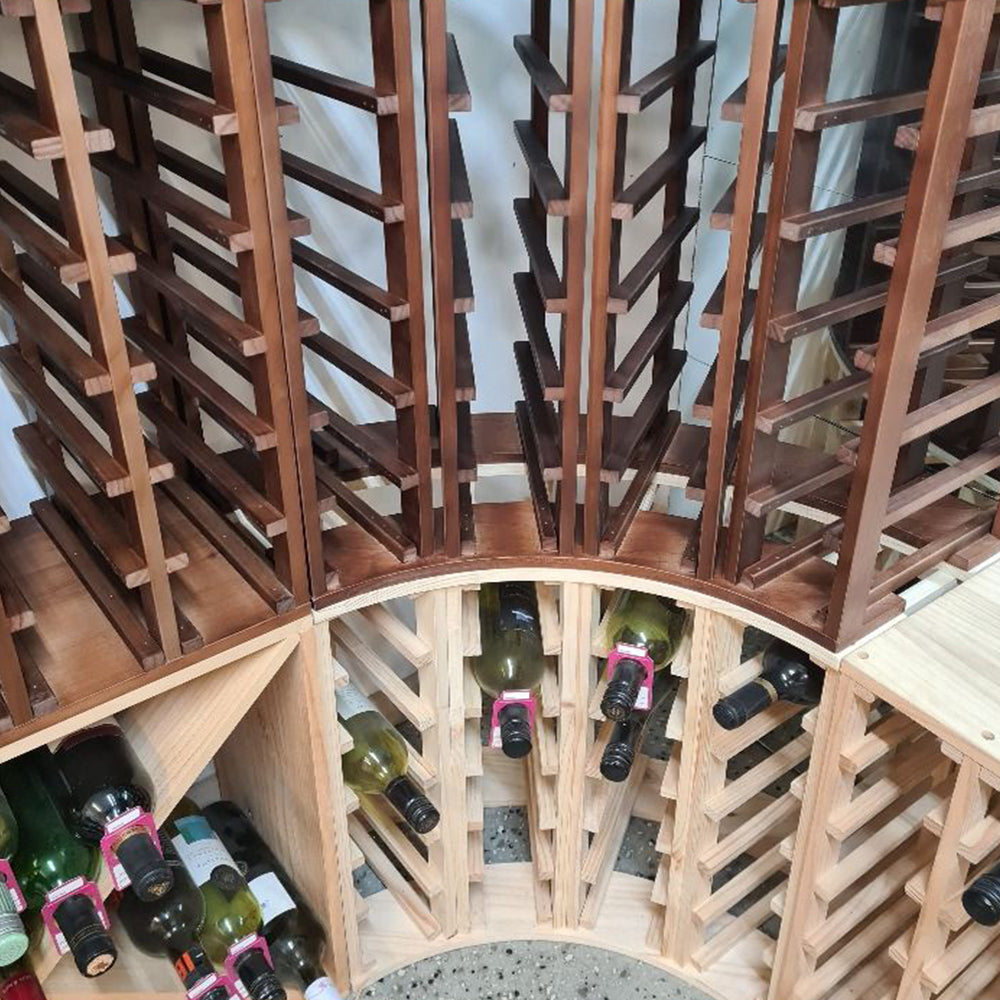Curved wine rack best sale
