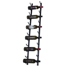 Load image into Gallery viewer, Wall Mounted Wine Rack  12 Bottle Label View Wine Rack Black or White
