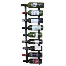 Load image into Gallery viewer, Wall Mounted Label View 9 Bottle Wine Rack
