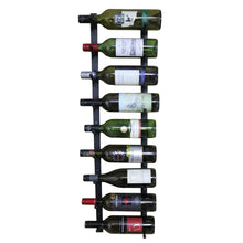 Load image into Gallery viewer, Wall Mounted Wine rack - 9 Bottle Label View
